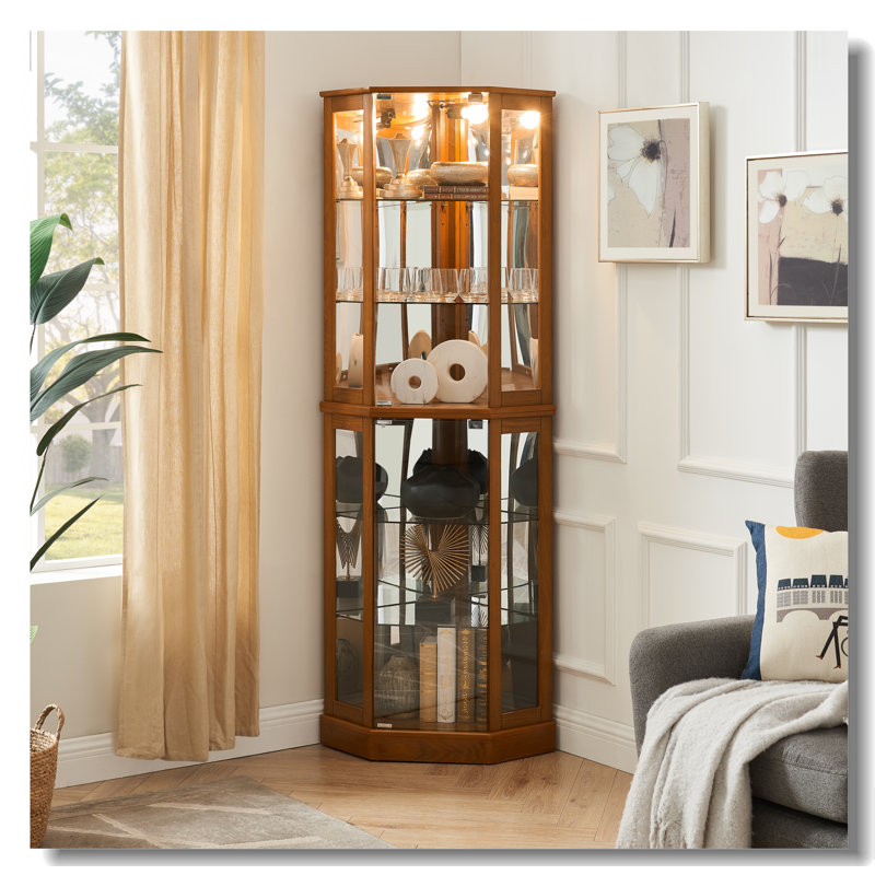 Baysden corner curio cabinet astoria grand discount